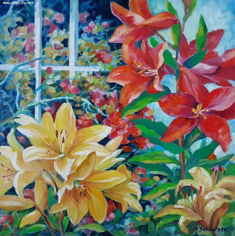 Red and Yellow Lilies