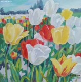 Olga Zakharova Art - Cityscape - Tulips Festival