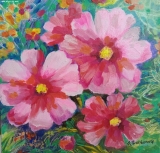 Olga Zakharova Art - Floral - Cosmos Flowers