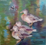 Olga Zakharova Art - Animals - Ducks in the Lake