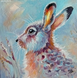 Olga Zakharova Art - Animals - Rabbit in Blue