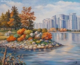 Olga Zakharova Art - Cityscape - City and Shore