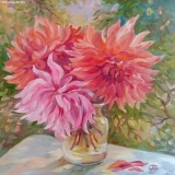Olga Zakharova Art - Floral - Dahlias from Garden