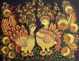 Olga Zakharova Art - Folk Art - Golden Hens
