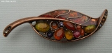 Olga Zakharova Jewellery - Brooches - Liz Claiborne Vintage Autumn Leaf Brooch Bronze Toned