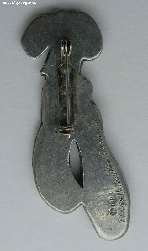 Seaqull Pewter, Ballerina Ballet Slippers Pin,Brooch, Signet 1985ilver Tone, Canada