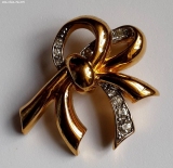 Olga Zakharova Jewellery - Brooches - D'Orlan Bow, Cold Toned with Clear Rhinestones